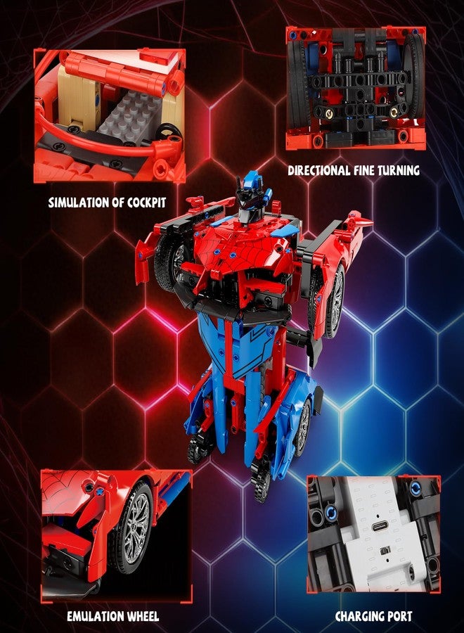 HSANHE 2 in 1 Remote Control Racing Car Building Blocks, Compatible with Lego STEM Toy Building Toys 694 PCS, Gifts Toys for Age 6-12 Years Old Kids Boys - Image 3